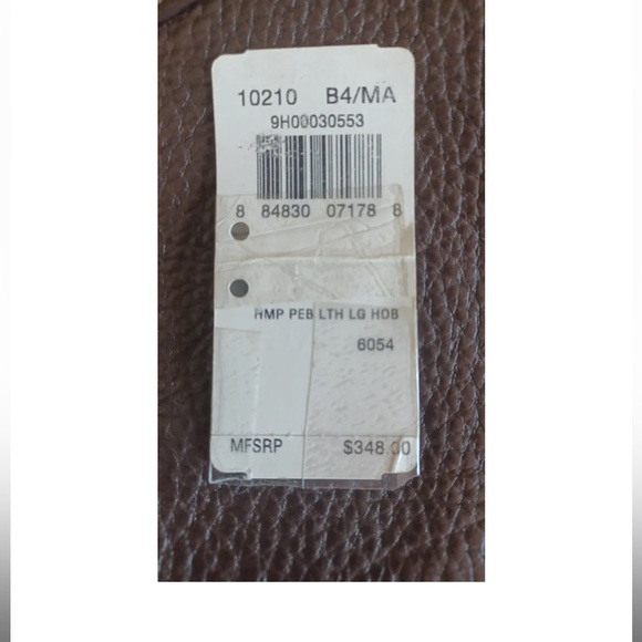 Coach 10210 Hamptons Slim Hobo Shoulder Bag Chocolate Brown Pebbled Leather - Picture 9 of 11